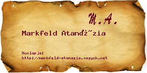 Markfeld Atanázia névjegykártya